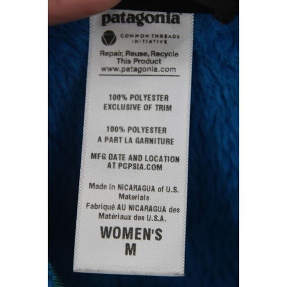Patagonia Womens Re-Tool Snap-T Fleece Pullover Polartec Teal Blue Size Medium - Picture 8 of 8